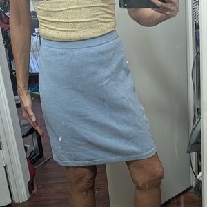St John Collection Santana Knit Skirt Light Blue Size 10